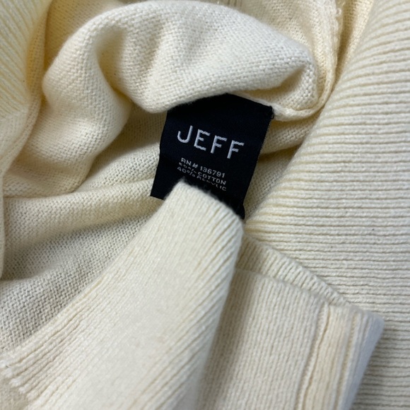 Jeff Crew Neck Sweater Size Large Pastel Yellow Spring Summer Golf Preppy Yacht - Picture 5 of 8